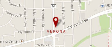 Map showing location in Verona, Wisconsin